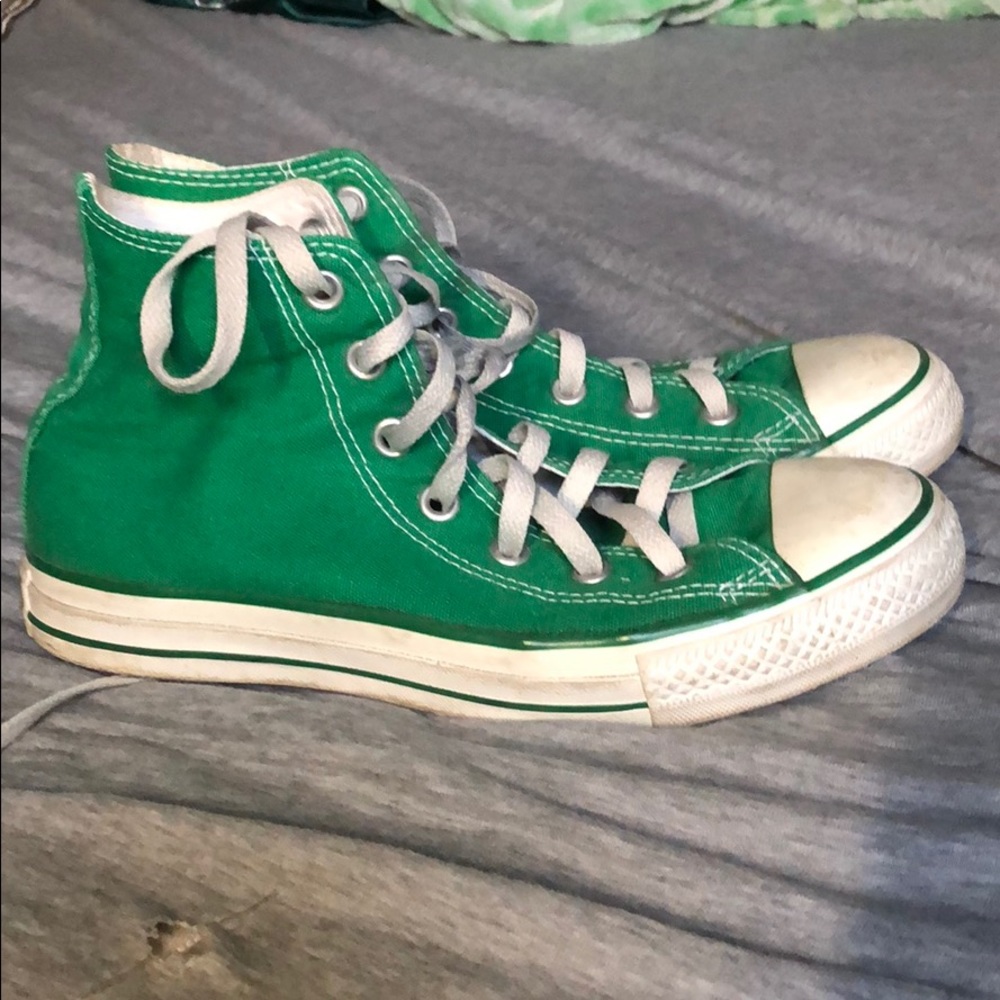 Converse Chuck Taylor green high tops